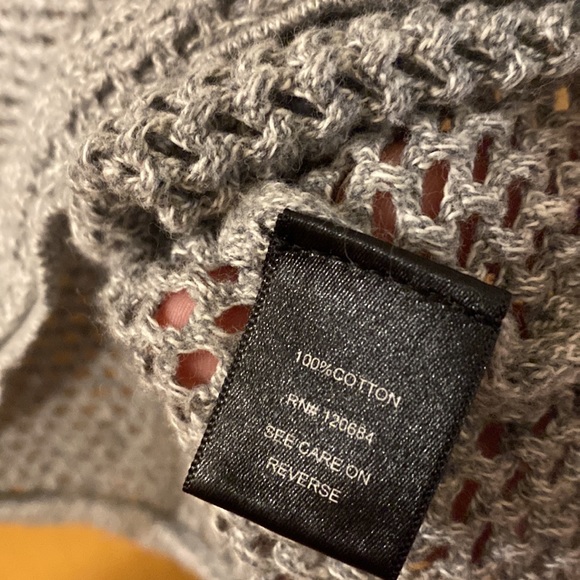 Torrid Open Stitch Knit Cropped Pullover Top Sweater Cover Up Gray Plus 2/2X - Picture 6 of 10